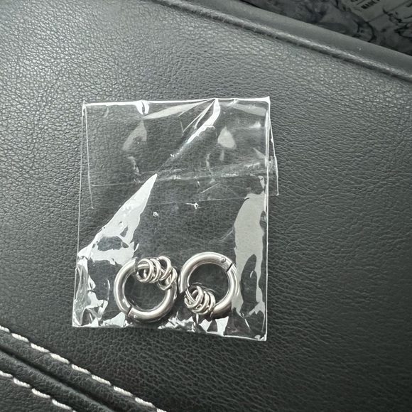 Simple Punk Hoop Earrings Stainless Steel - Picture 2 of 2